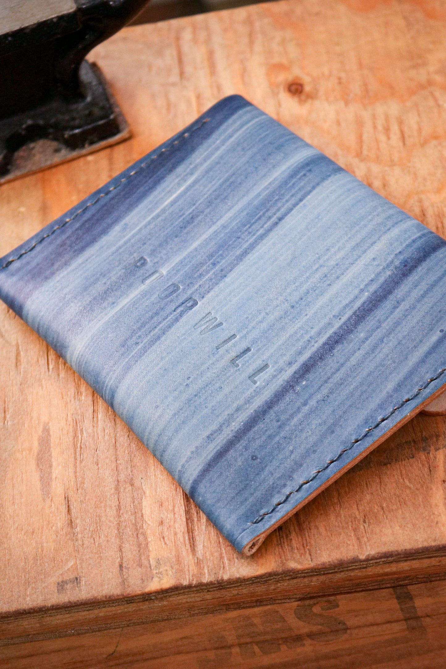 Standard Leather Card Pocket | INDIGO BRUSH