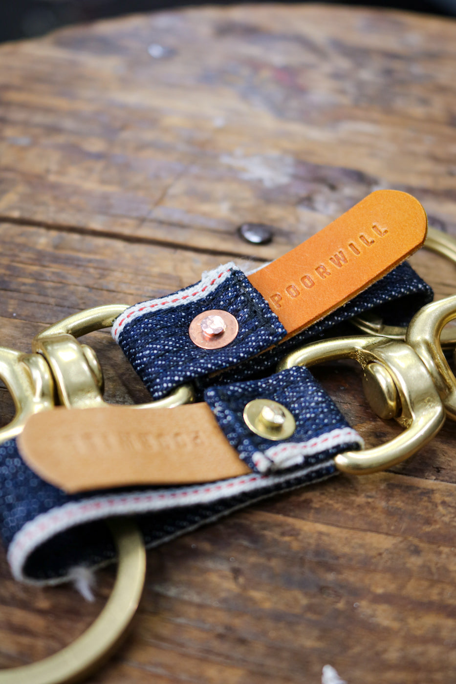 Big Teeth Selvedge Key Fob | Cone Mills Selvedge Denim