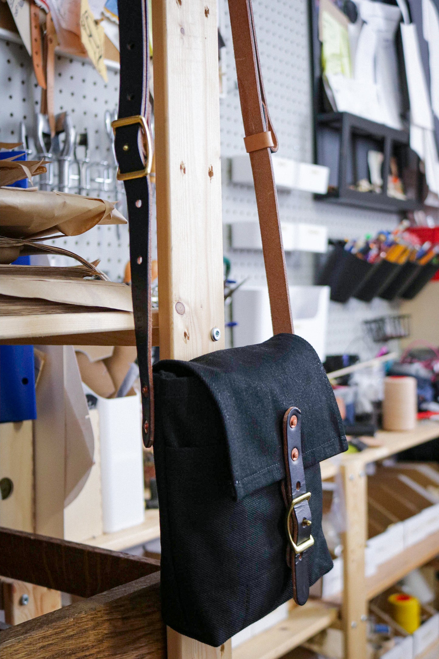 Compact Cross-Body Bag | HELLA BLACK CONE DENIM