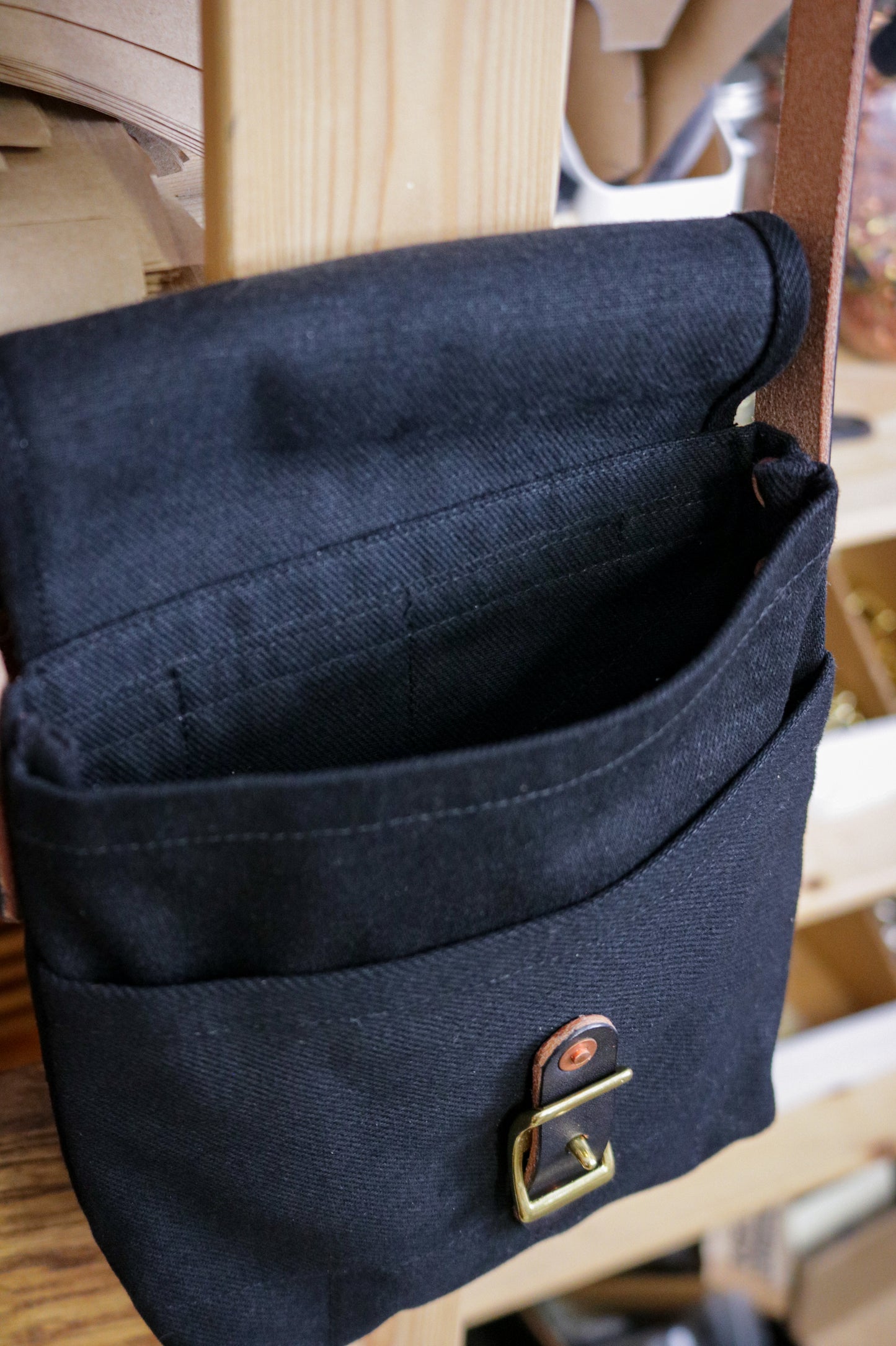 Compact Cross-Body Bag | HELLA BLACK CONE DENIM