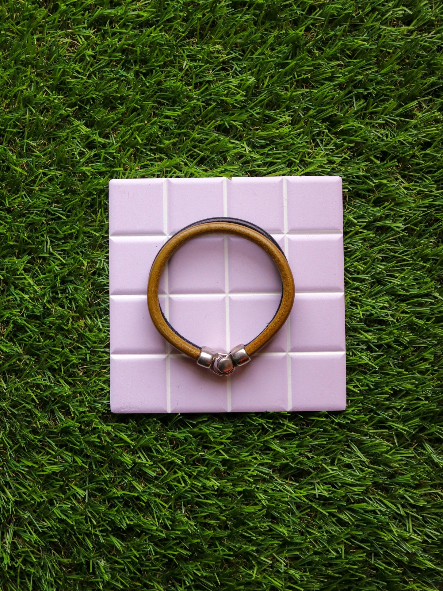 [MISFIT/SAMPLE] Friendship Leather Bracelet | 7.5" MUSTARD DRAB + BLACK