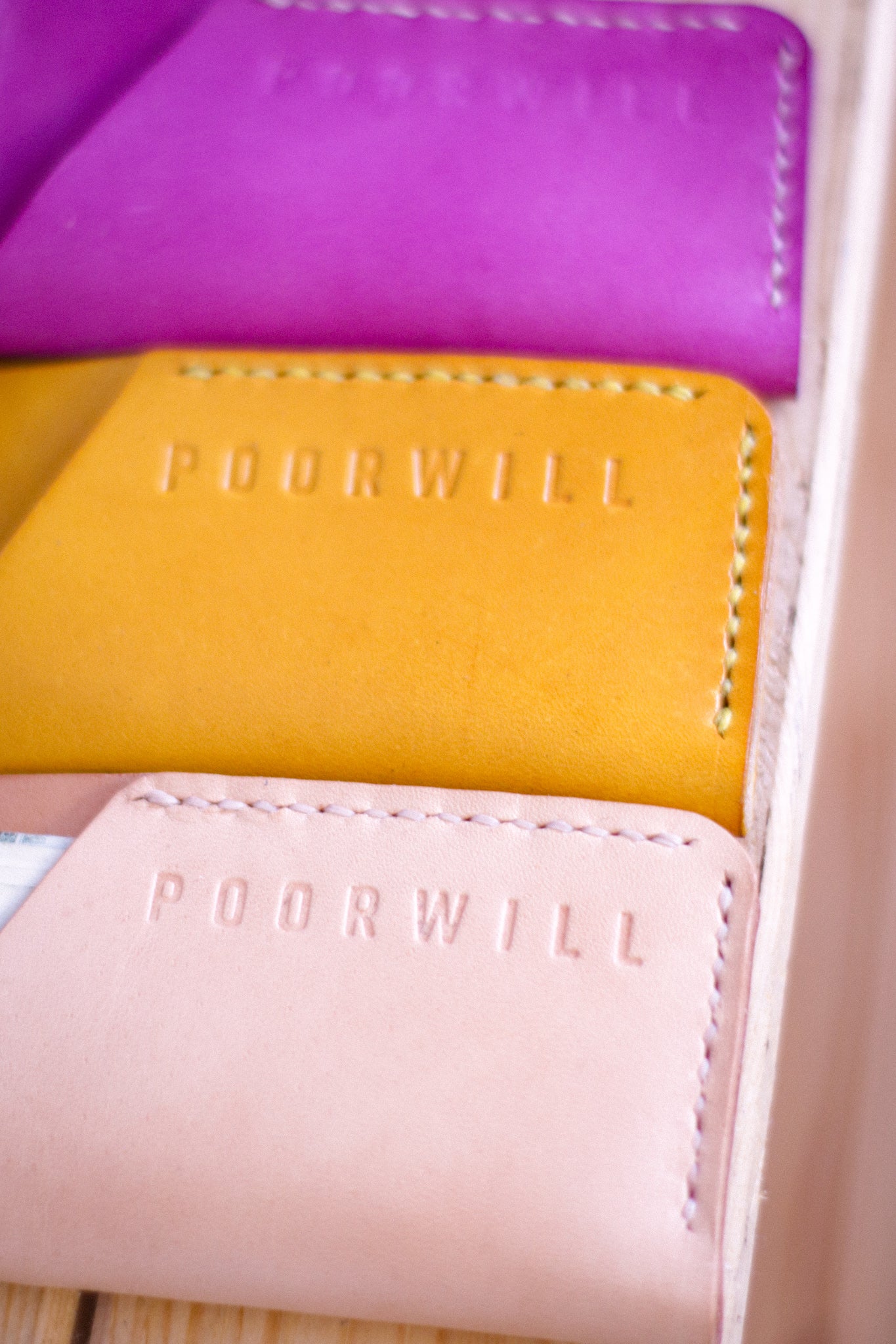 Lil' Leather Wallet | NATURAL or YELLOW or FUCHSIA