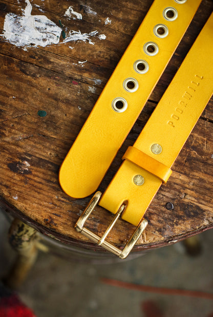 Leather Belt | ROLLER_BUCKLE + GROMMS