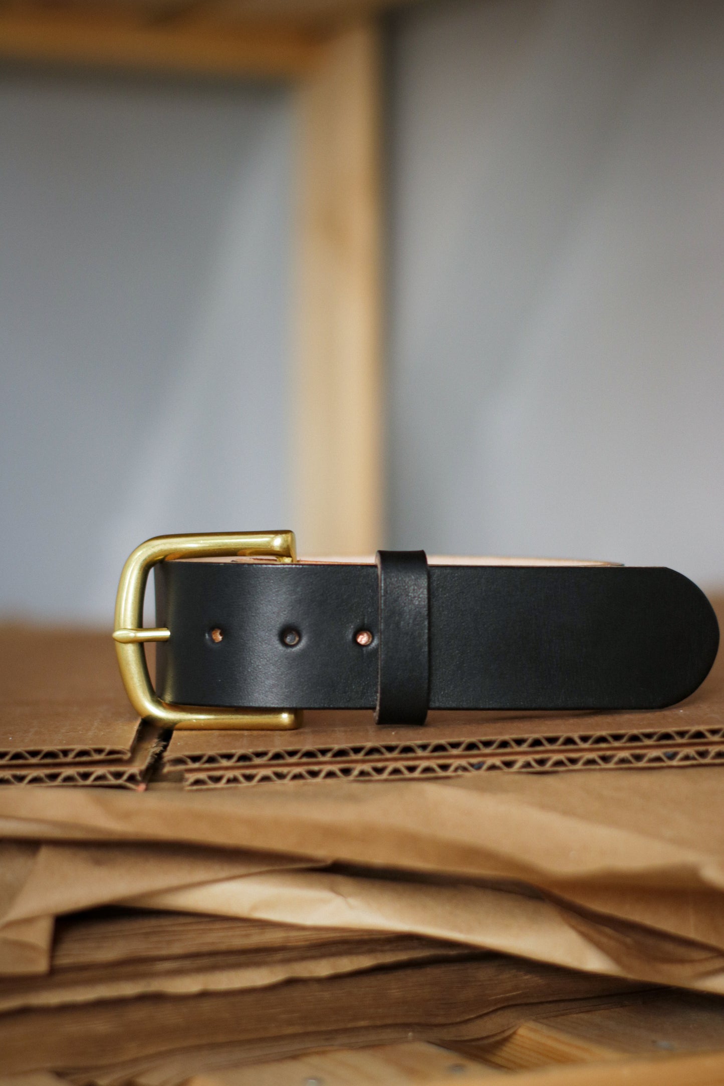 1.5" Leather Belt | BLACK BELT