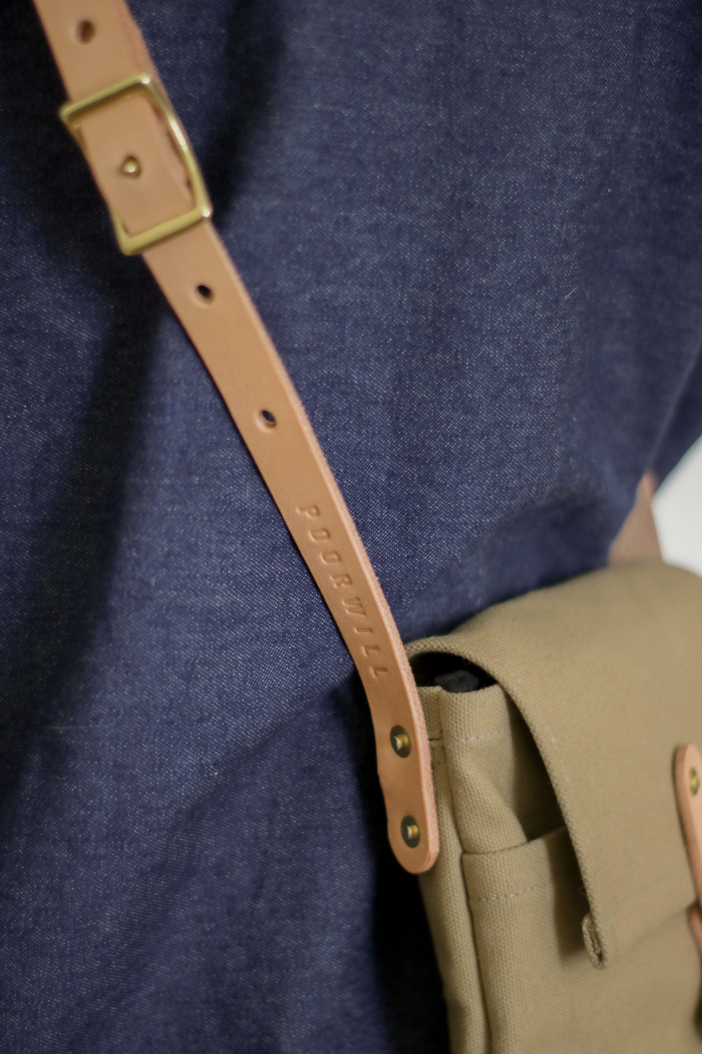 Small Cross Body Bag | HEAVY TAN CANVAS