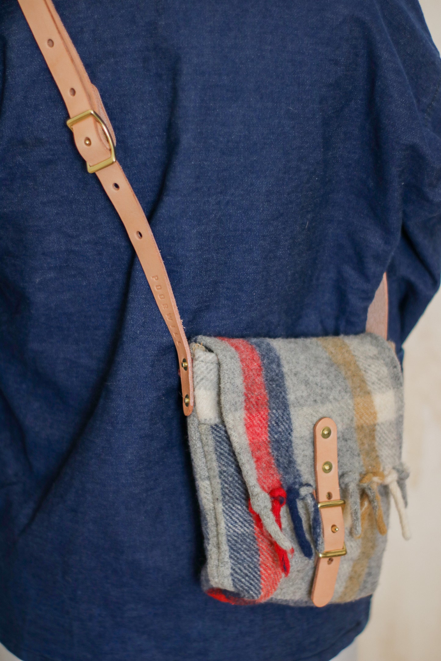 Small Cross Body Bag | PENDLETON WOOL BLANKET W/FRINGE