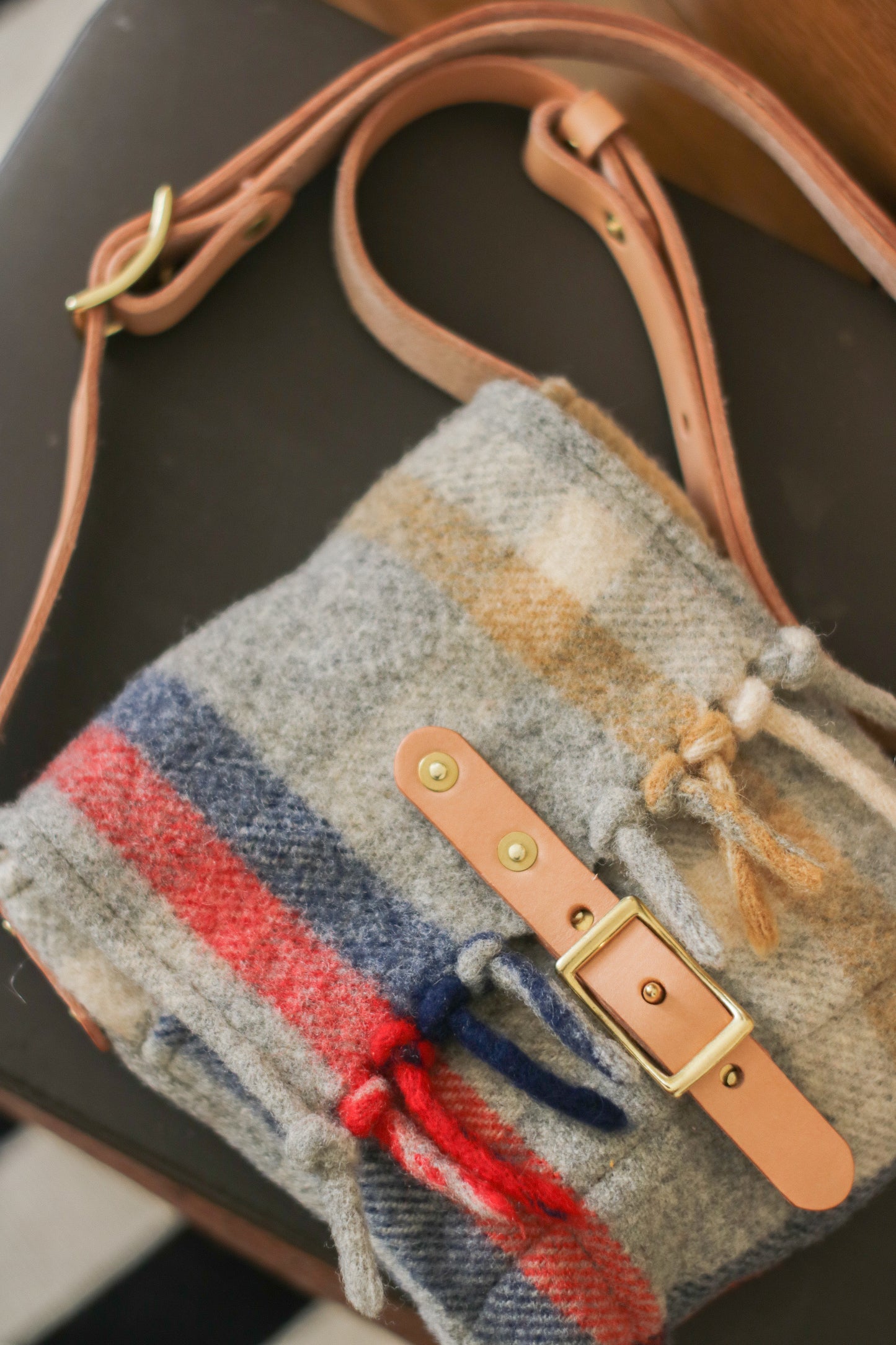 Small Cross Body Bag | PENDLETON WOOL BLANKET W/FRINGE