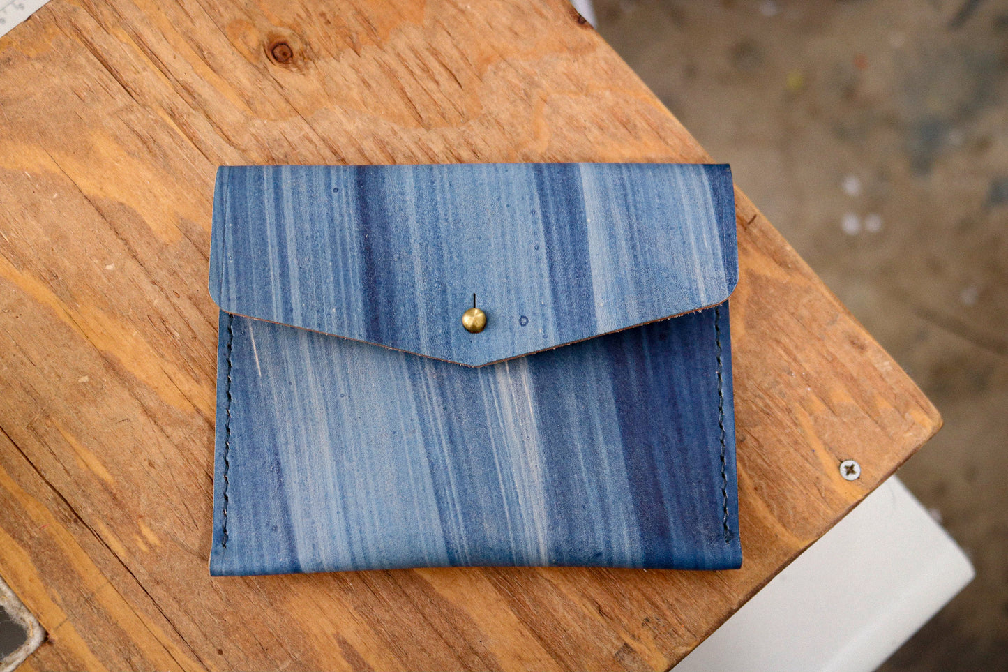Standard Leather Card Pocket | INDIGO BRUSH