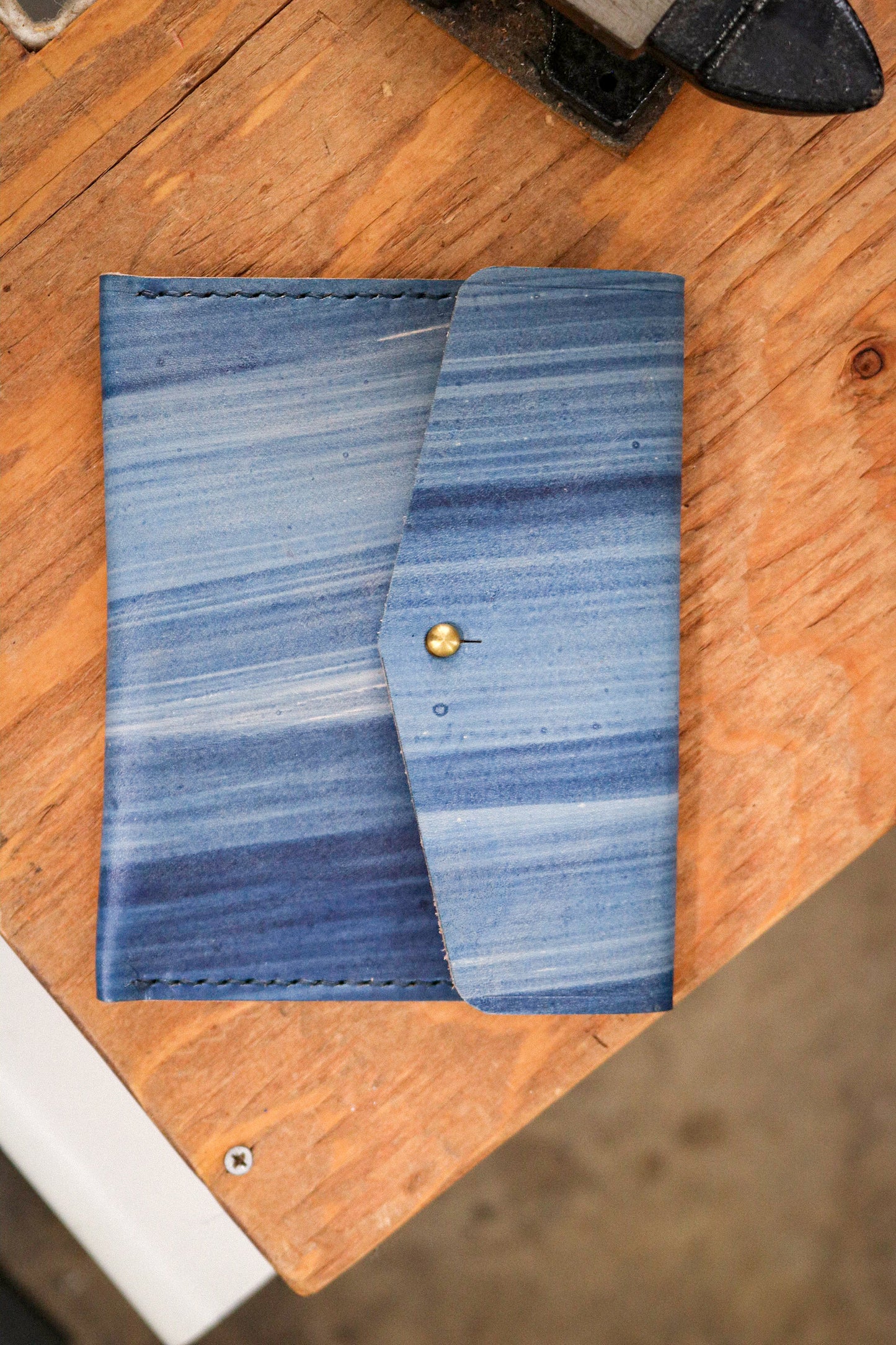 Standard Leather Card Pocket | INDIGO BRUSH