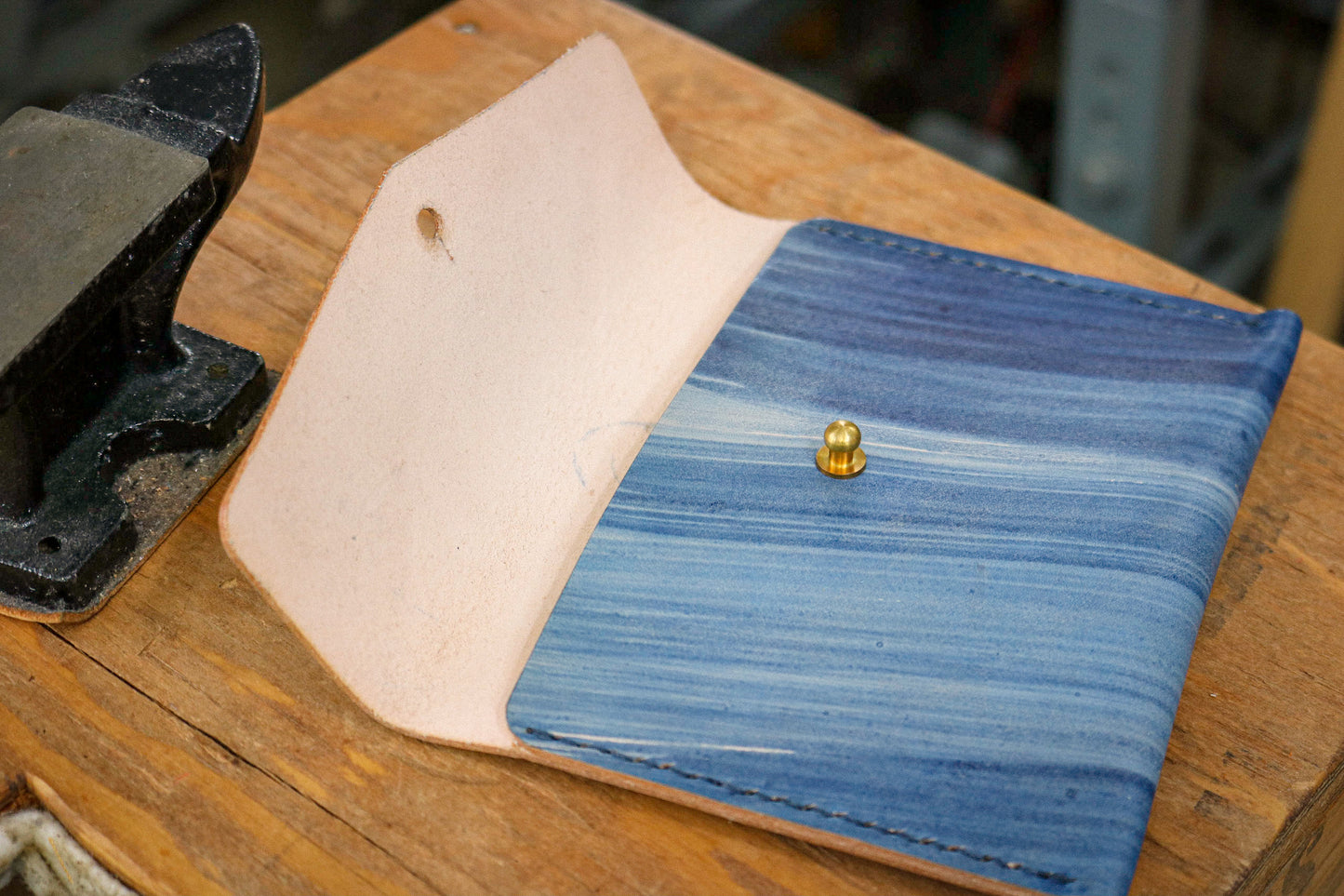Standard Leather Card Pocket | INDIGO BRUSH