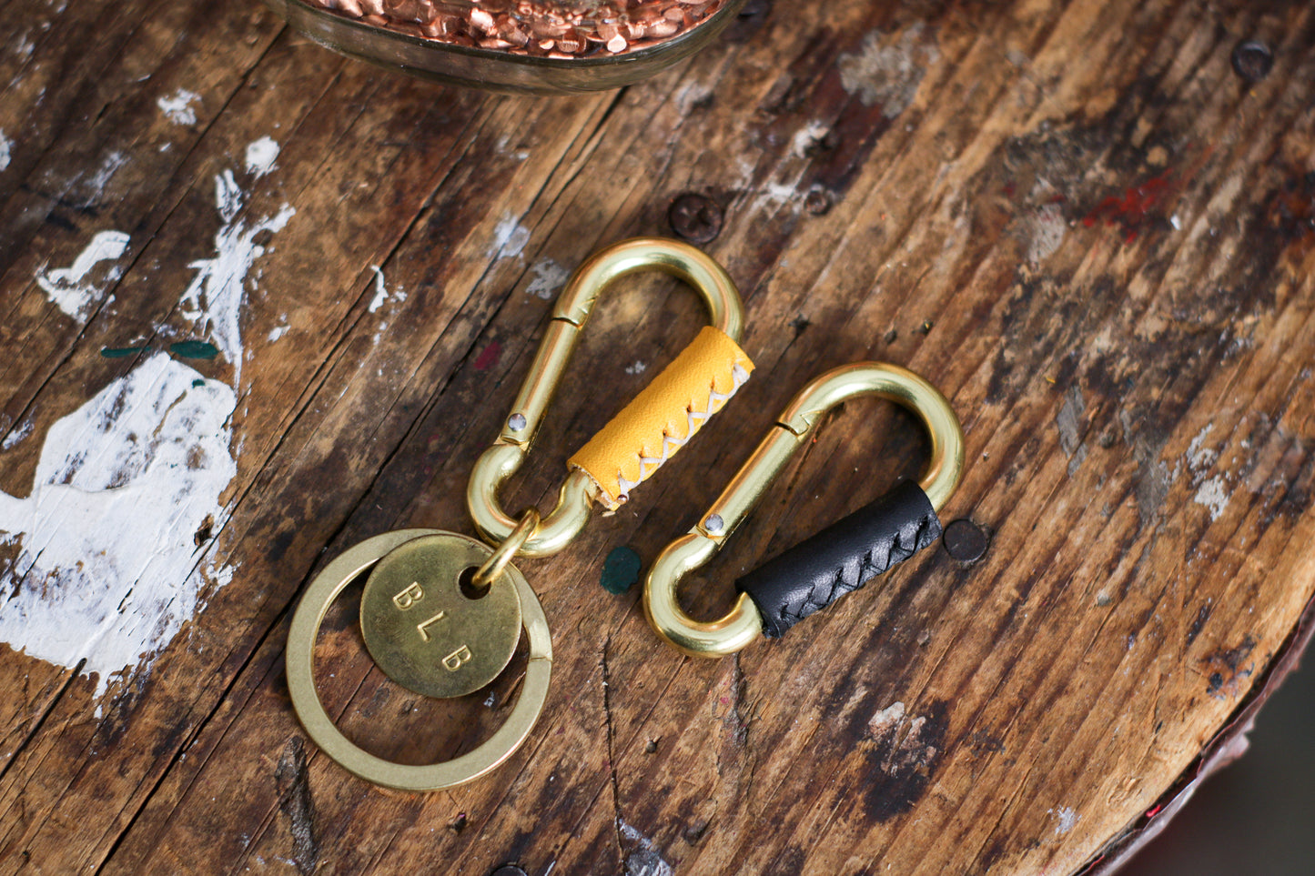 SOLID BRASS CARABINER CLIP + TOKEN