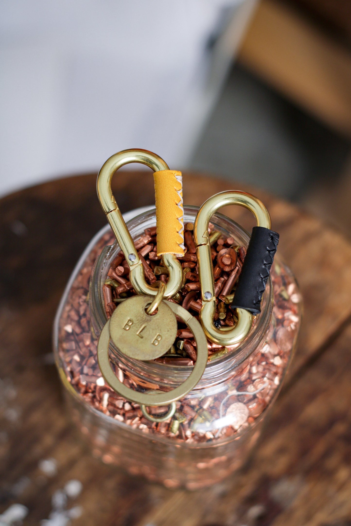 SOLID BRASS CARABINER CLIP + TOKEN