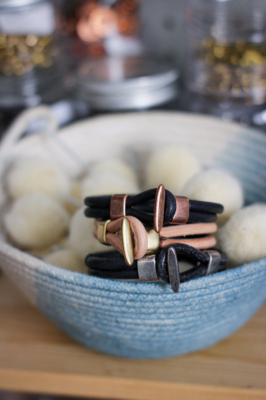 Leather Bracelet | SKINNY DIP - INDIGO or HELLA BLACK