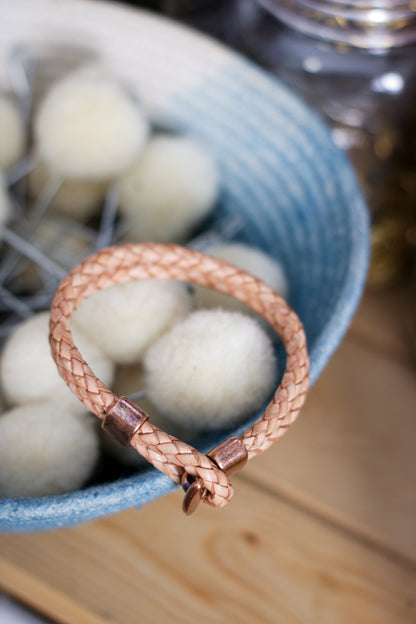 Leather Bracelet | NATURAL BRAIDED BOLO