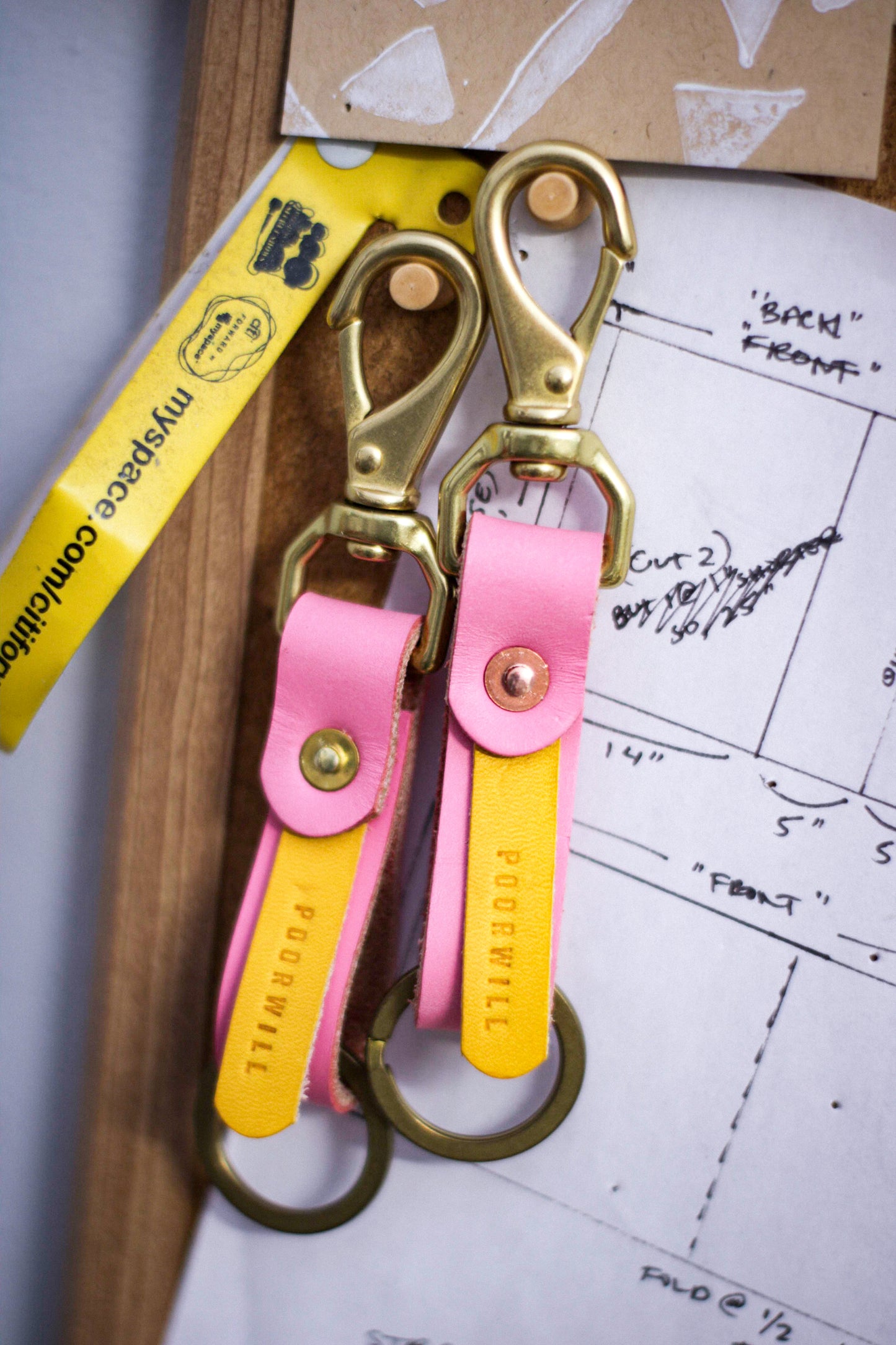 Leather Key Fob | PINK LEMONADE