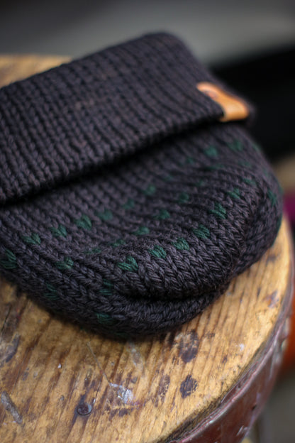 Knit Wool Watch Cap | LIL' TREES ON TONER BLACK