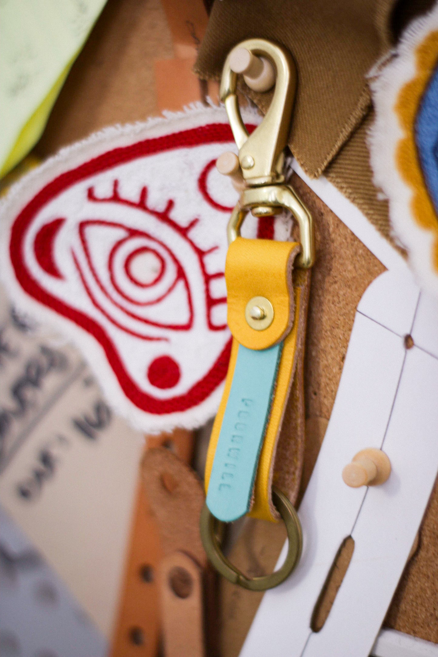 Leather Key Fob | LEMON DROP