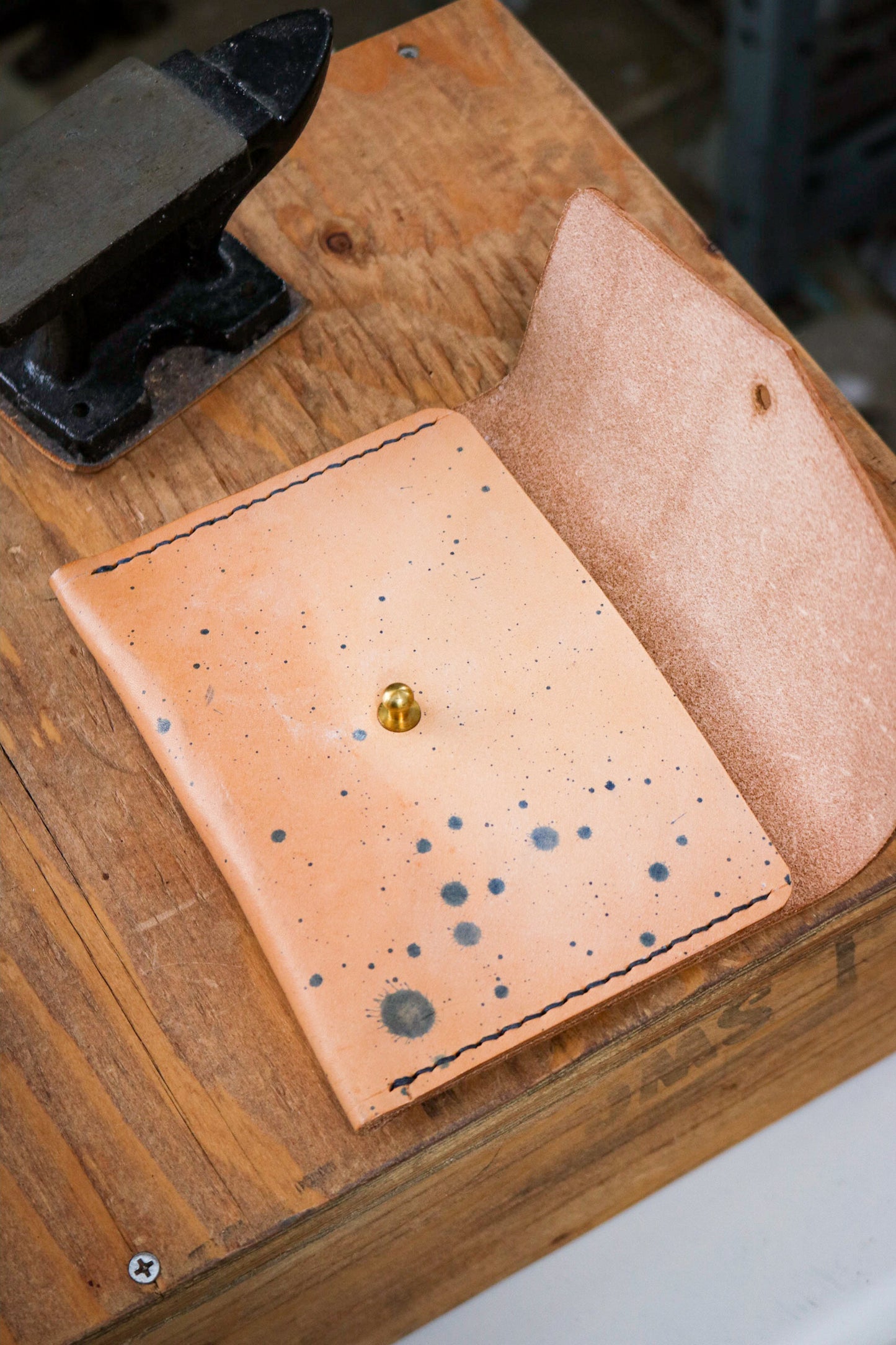 [MISFIT/SAMPLE] Standard Leather Card Pocket | INDIGO MIST