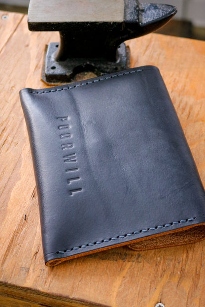 [MISFIT/SAMPLE] Standard Leather Card Pocket | MIDNIGHT BLACK