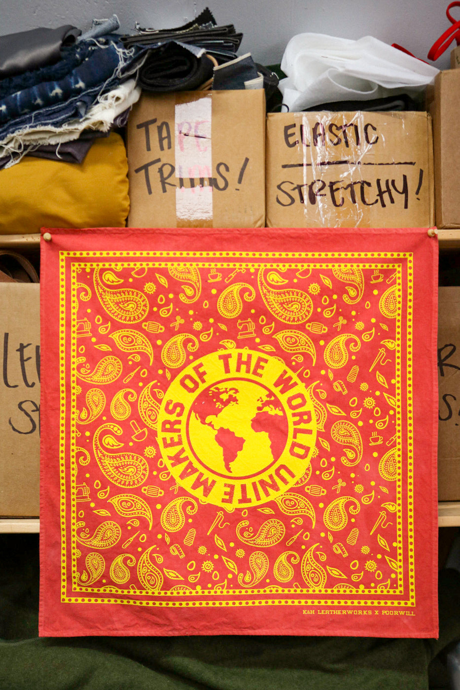 Standard Bandana - MAKERS OF THE WORLD UNITE | STRAWBERRY MILK + HELLA YELLOW