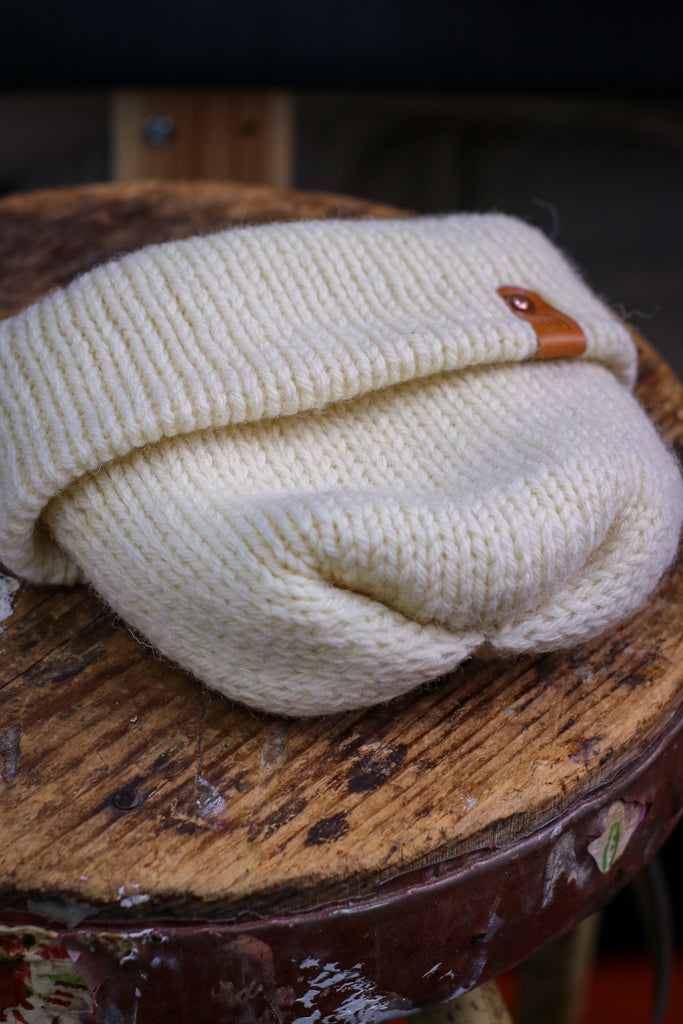 Knit Wool Watch Cap | NATURAL