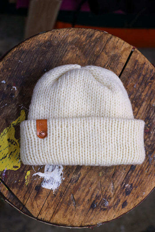 Knit Wool Watch Cap | NATURAL