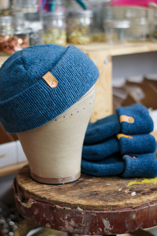 Wool Watch Cap | BABY BLUE INDIGO