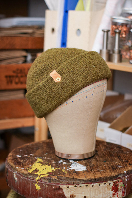 Wool Watch Cap | CROCODILE GREEN